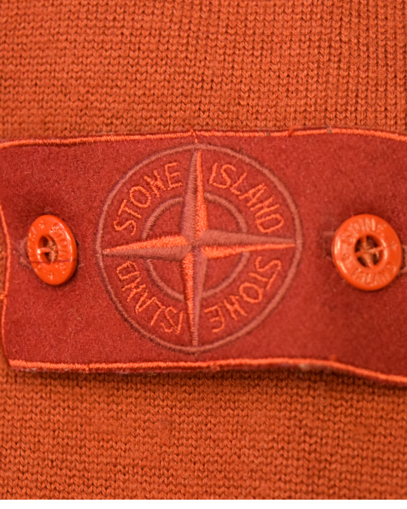 Stone Island Red Ghost Piece Full Zip Hoodie Red detail view