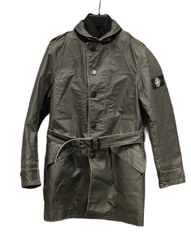 Stone Island Waxed Ice Jacket Green