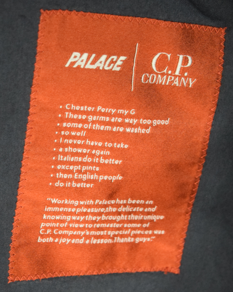 C.P Company X Palace 50 Fili Heavy Mixed Jacket Blue