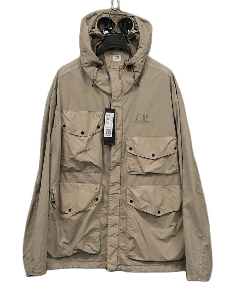C.P Company Flat Nylon Goggle Jacket Stone - 3XL