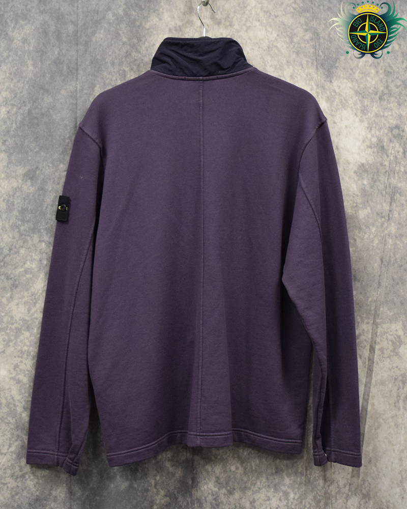 Stone Island Ripstop Cotton Fleece Sweatshirt Purple - L