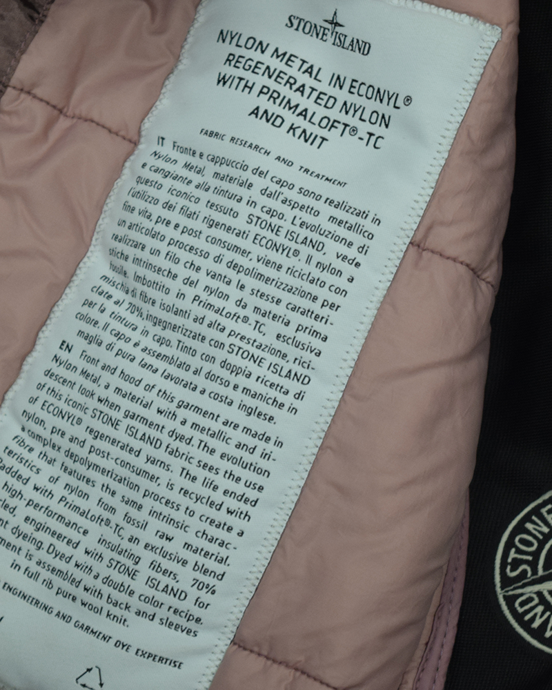 Stone Island Nylon Metal in Econyl Regenerated Nylon with Primaloft TC and Knit Pink
