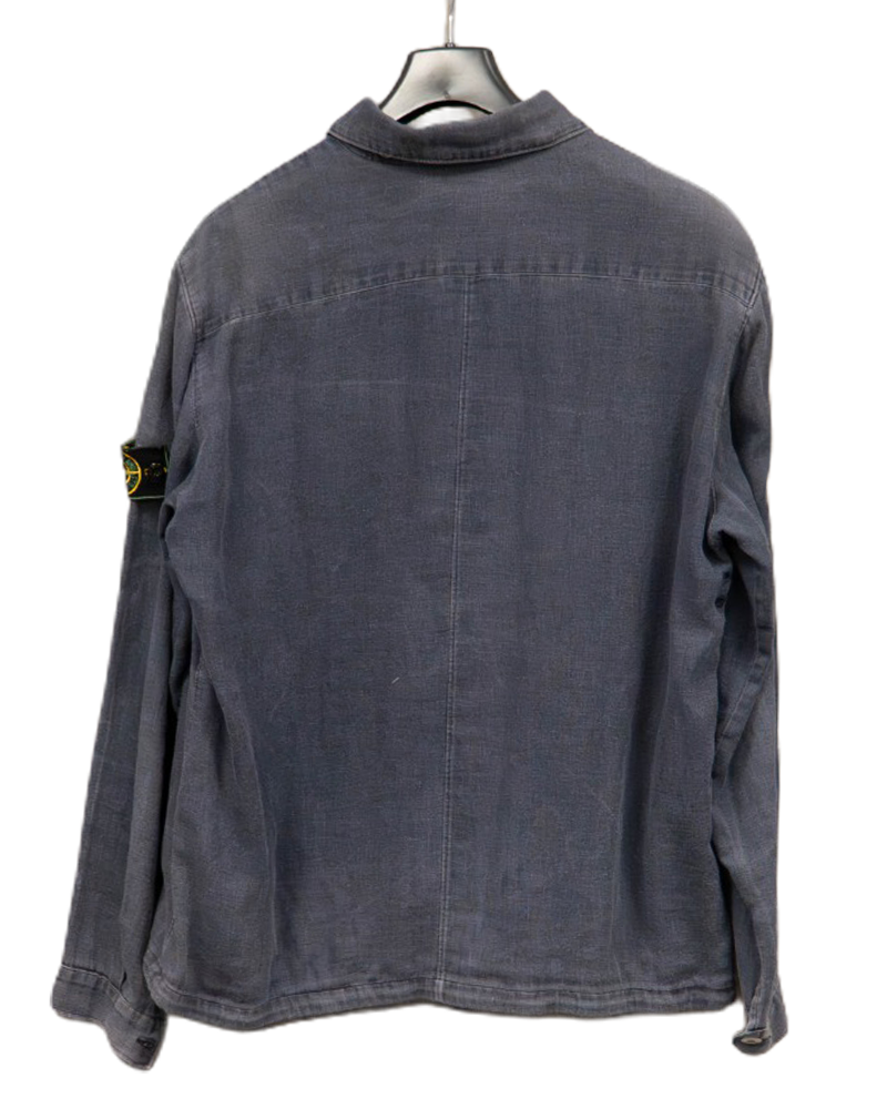 Stone Island Vintage Denim Look Overshirt Blue - L