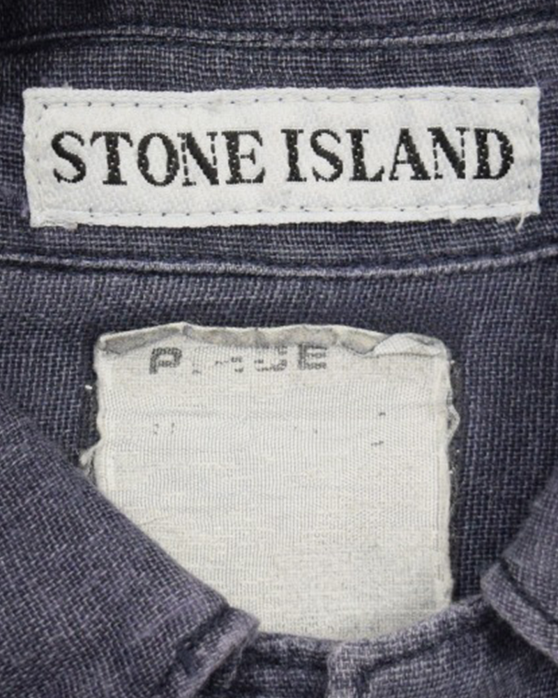 Stone Island Vintage Denim Look Overshirt Blue - L
