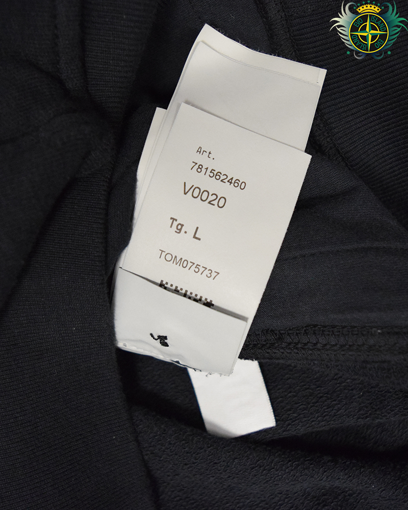 Stone Island Full Zip Crewneck Navy Blue - L