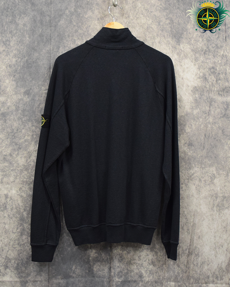 Stone Island Full Zip Crewneck Navy Blue - L