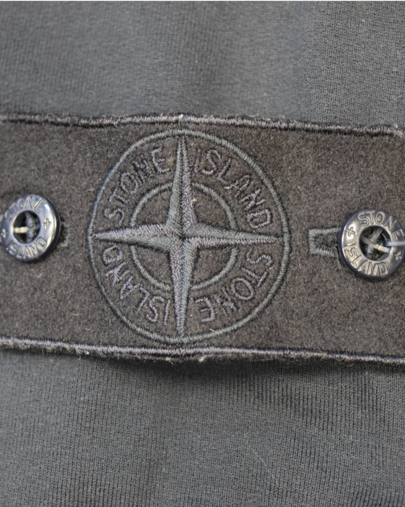 Stone Island Blue Ghost Piece Crewneck Navy Blue detail view