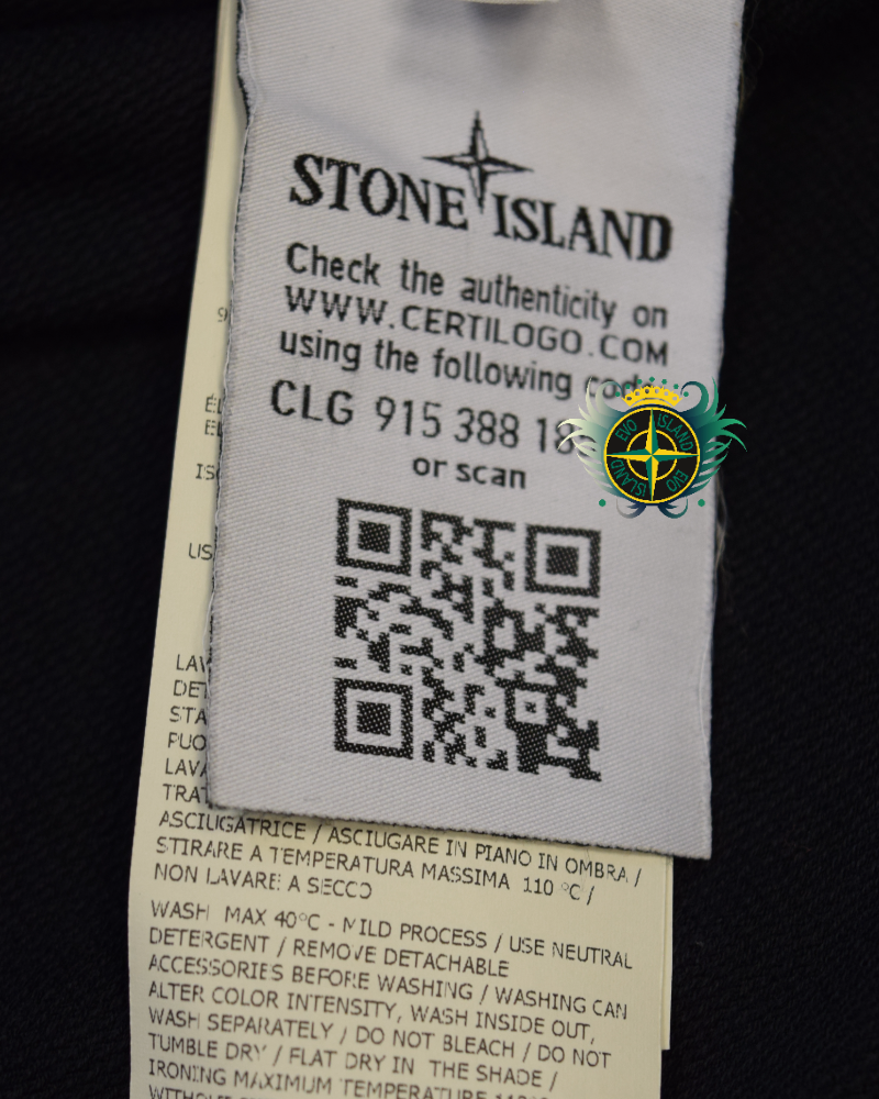 Stone Island Blue Ghost Piece Crewneck Navy Blue detail view