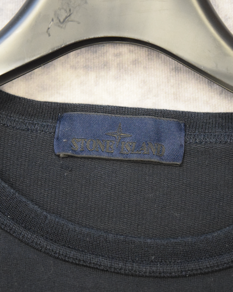 Stone Island Blue Ghost Piece Crewneck Navy Blue detail view