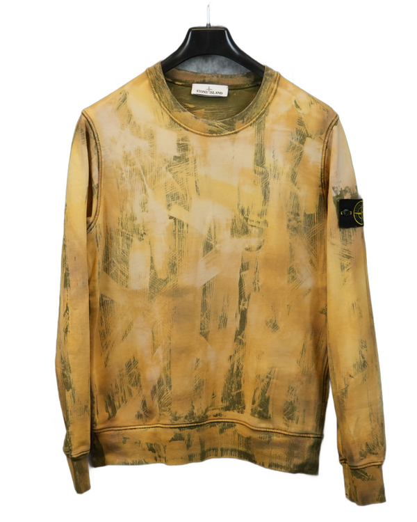 Stone Island Snow Beast Custom Sweatshirt Yellow front view