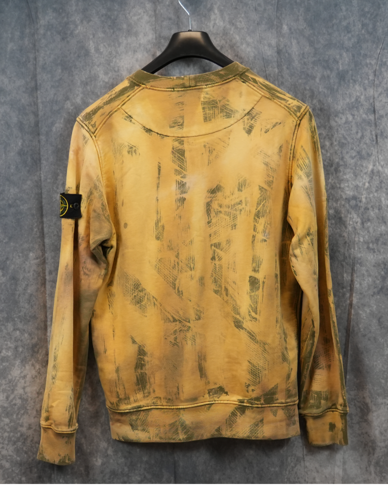 Stone Island Snow Beast Custom Sweatshirt Yellow back view