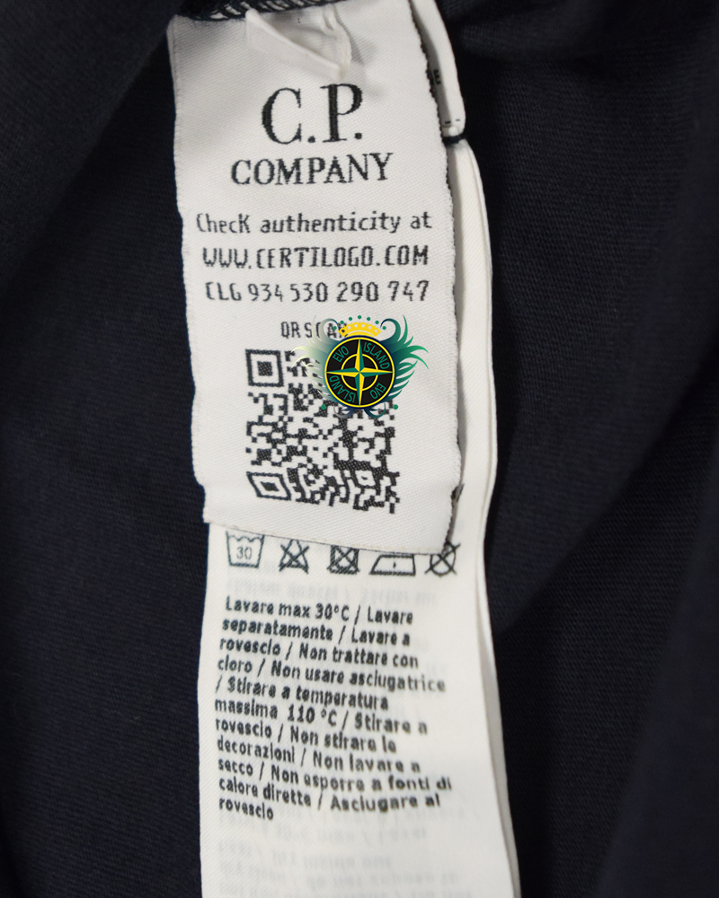 C.P Company Printed Patch Logo T-Shirt Navy Blue