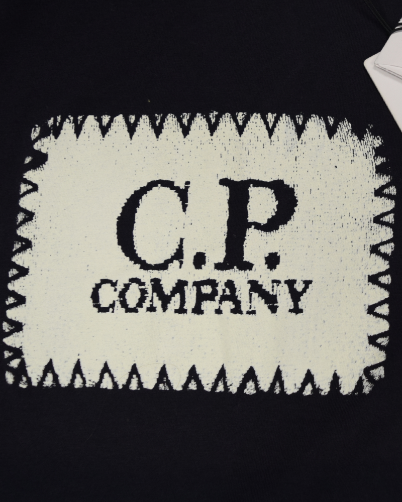 C.P Company Printed Patch Logo T-Shirt Navy Blue