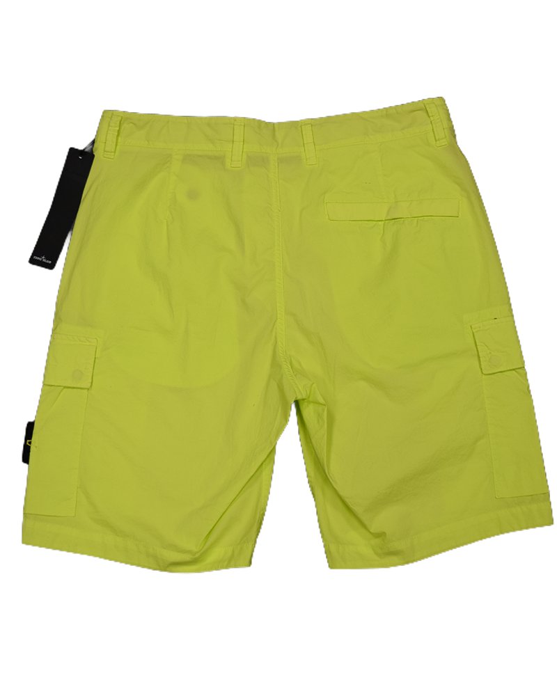 Stone Island Bermuda Cargo Shorts Neon Yellow
