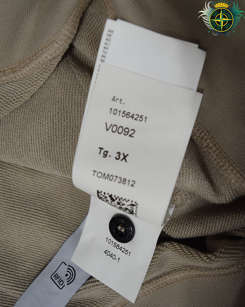 Stone Island Full Zip Hoodie Stone - 3XL