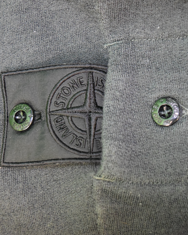Stone Island Shadow Project Short Sleeved Fleece Pullover Grey