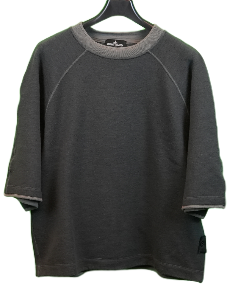 Stone Island Shadow Project Short Sleeved Fleece Pullover Grey