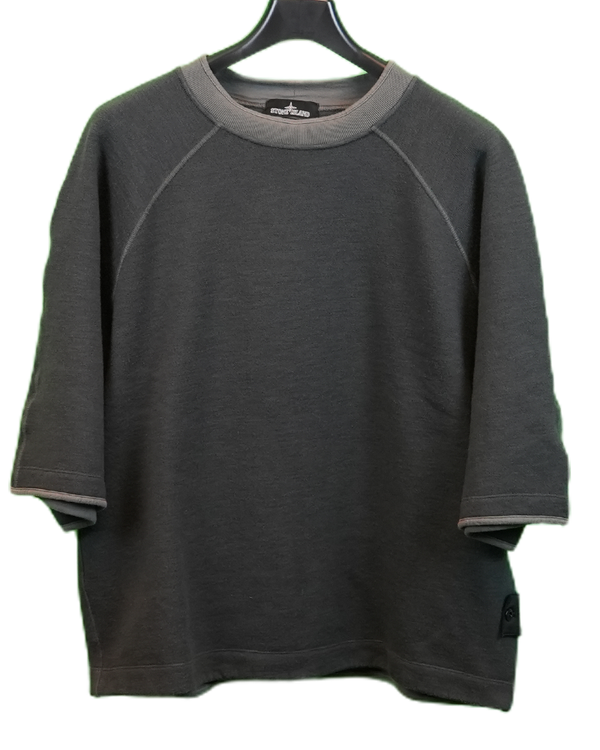 Stone Island Shadow Project Short Sleeved Fleece Pullover Grey