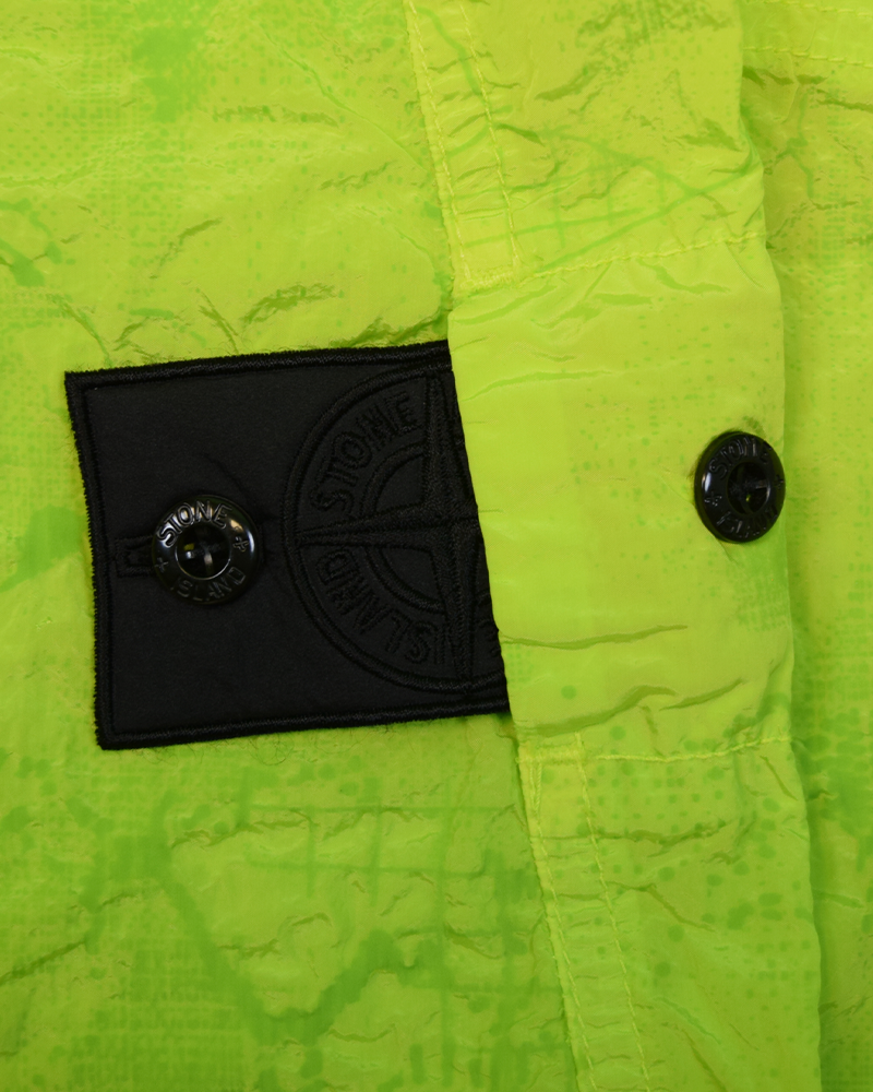 Stone Island Shadow Project Waffle Print Shorts Neon Green