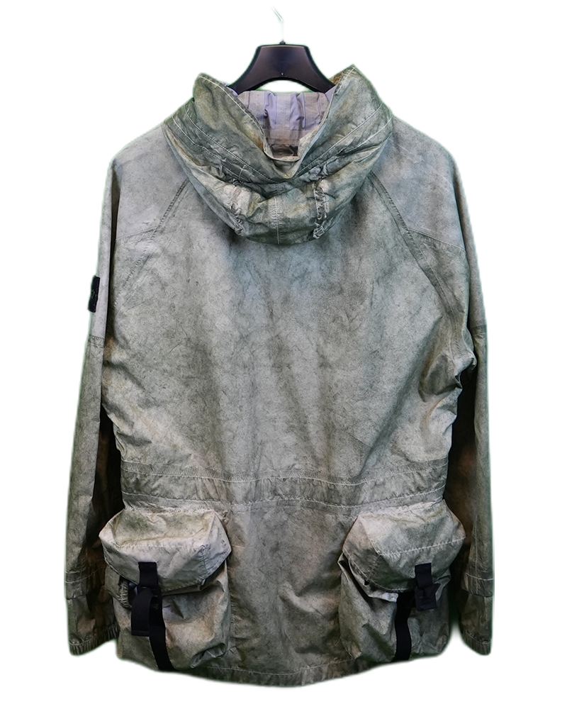 Stone Island Membrana Oxford 3L with Dust colour finish  Green
