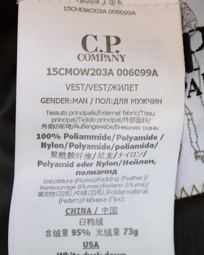 C.P Company D.D Shell Gilet Khaki