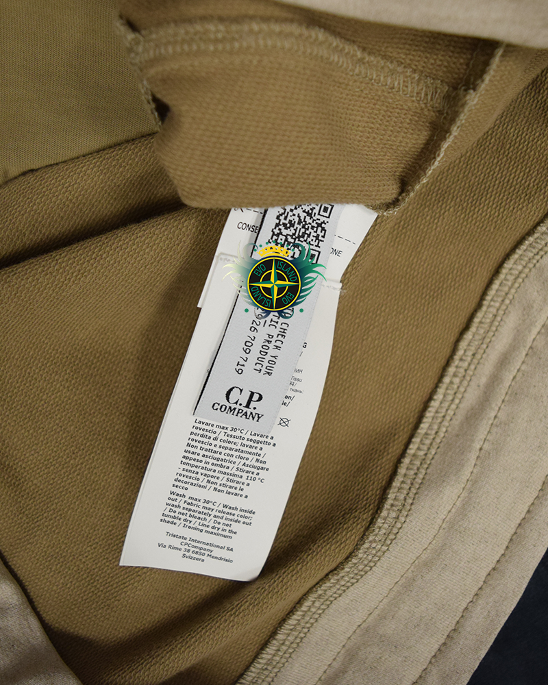 C.P Company Washed Hoodie Light Brown - XL