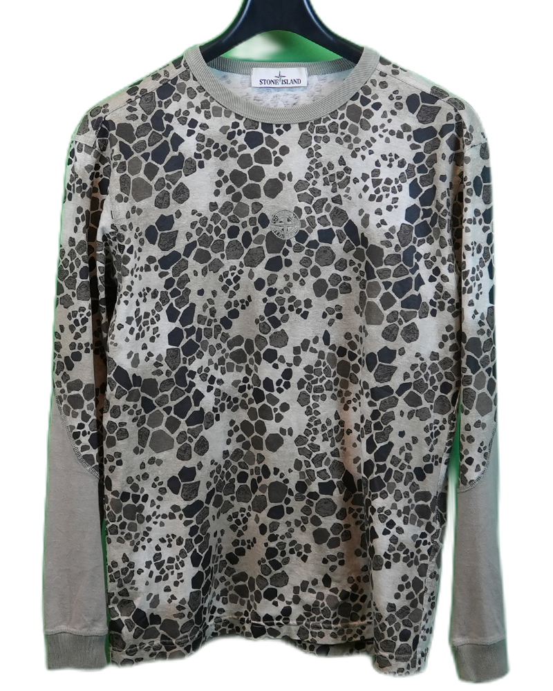 Stone Island Alligator Camo Long Sleeved T-Shirt Camo