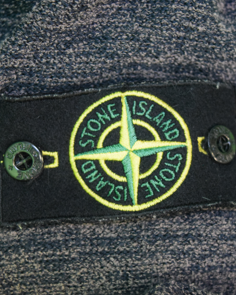 Stone Island Tri-Colour Full Zip Knit Purple