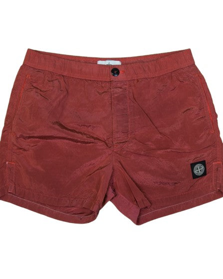 Stone Island Nylon Metal Patch Project Swim Shorts front view