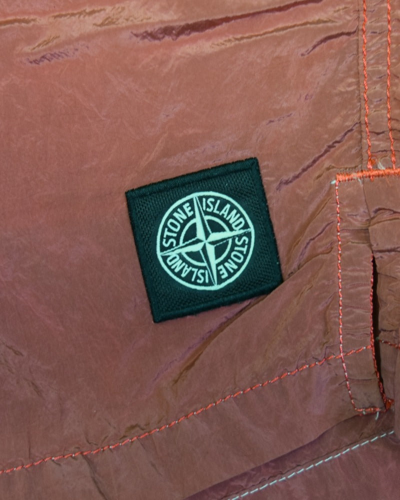 Stone Island Nylon Metal Patch Project Swim Shorts detail view