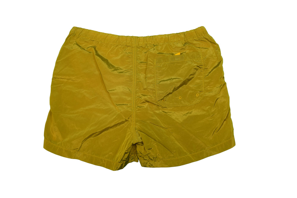 Stone Island Nylon Metal Patch Project Swim Shorts Gold