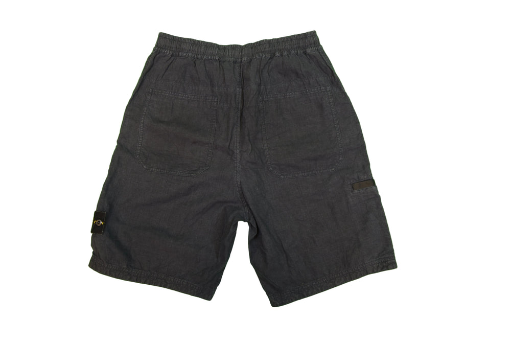 Stone Island Linen Shorts Navy Blue