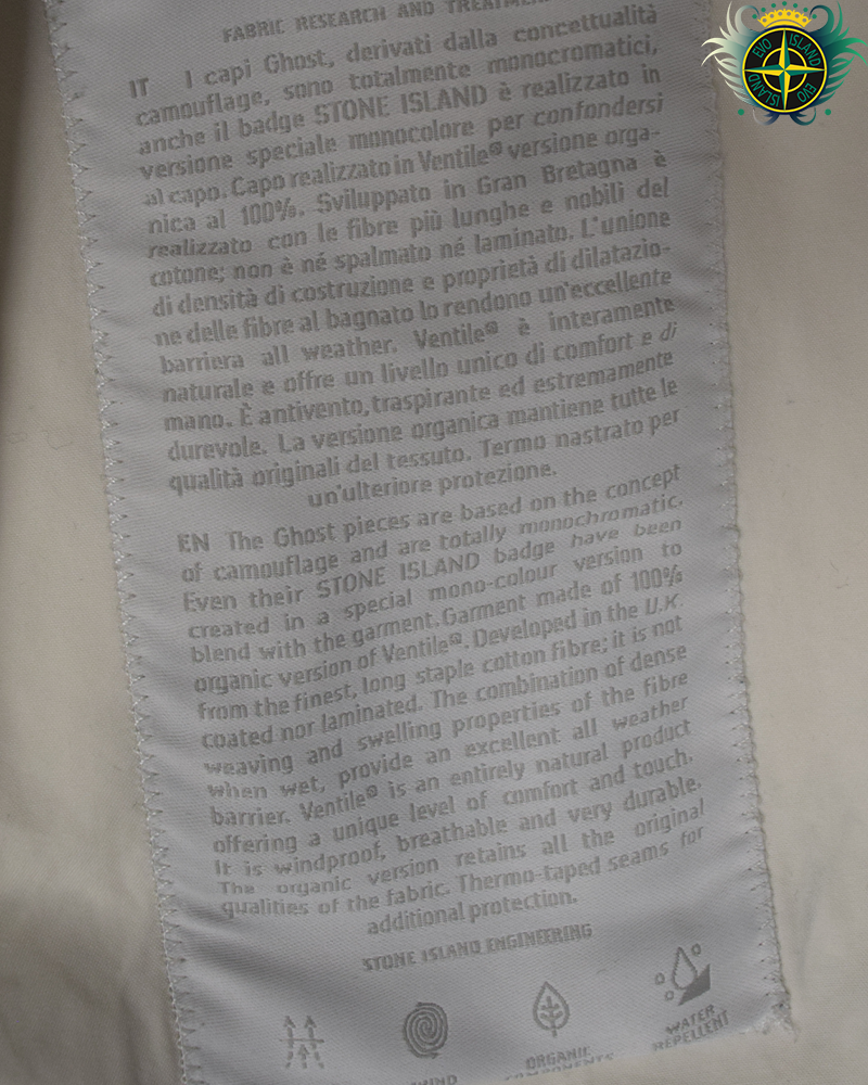 Stone Island O Ventille Ghost Piece Smock Cream - M