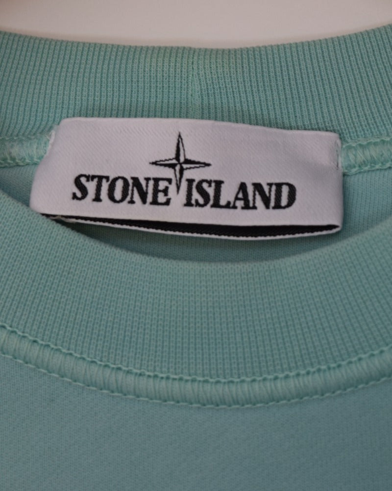 Stone Island Crewneck Sweater Aqua detail view