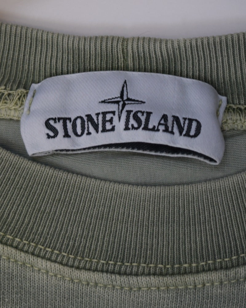 Stone Island Crewneck Sweater Green front view