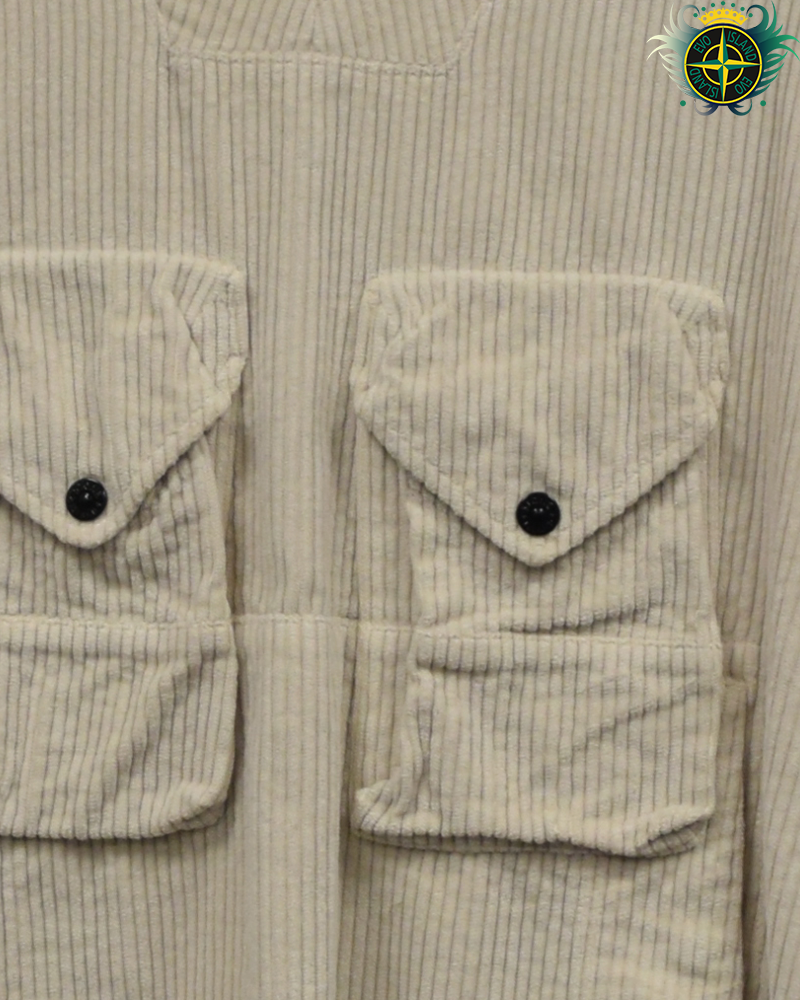 Stone Island Jumbo Cord Smock Cream - L