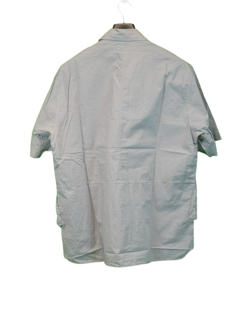 C.P Company Popline Short Sleeved Shirt Grey back view