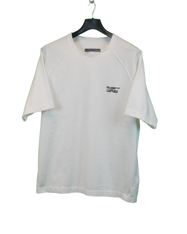 Massimo Osti Studios Short Sleeved Mercerized Cotton Twis Ted T-Shirt White back view