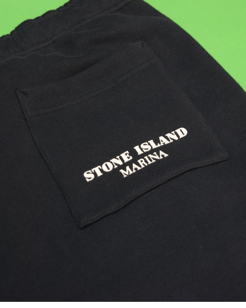 Stone Island Marina Cuffed Joggers Navy Blue detail view