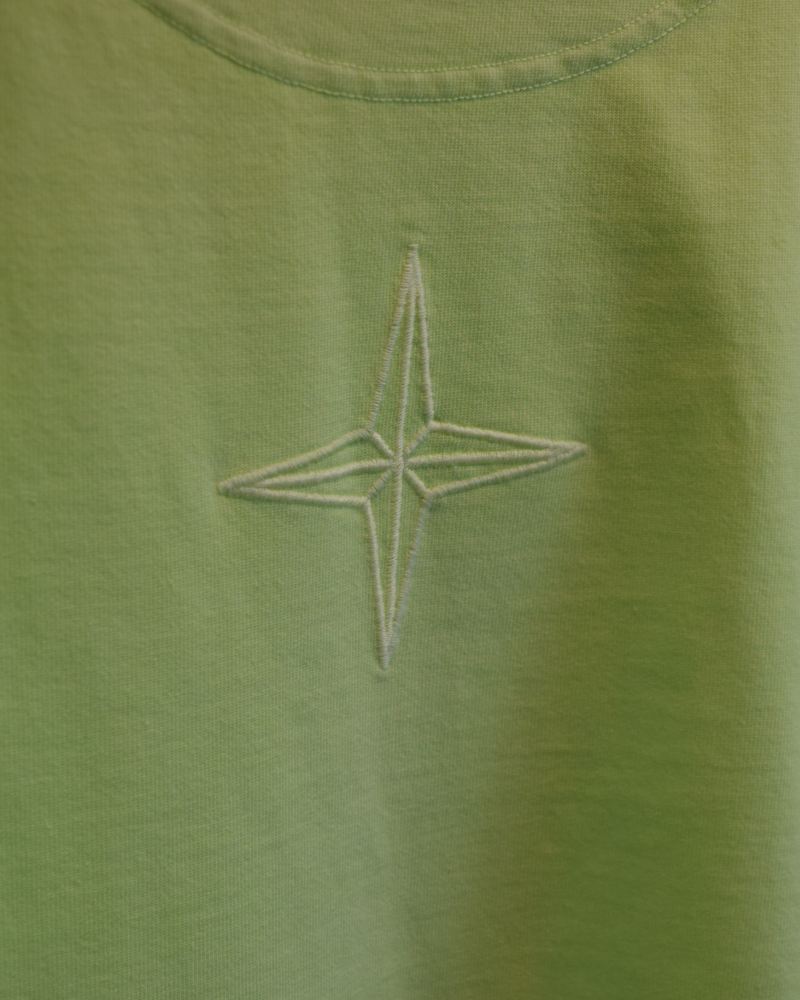 Stone Island Embroidered Shoulder Spell Out Lightweight Crewneck Sweatshirt detail view