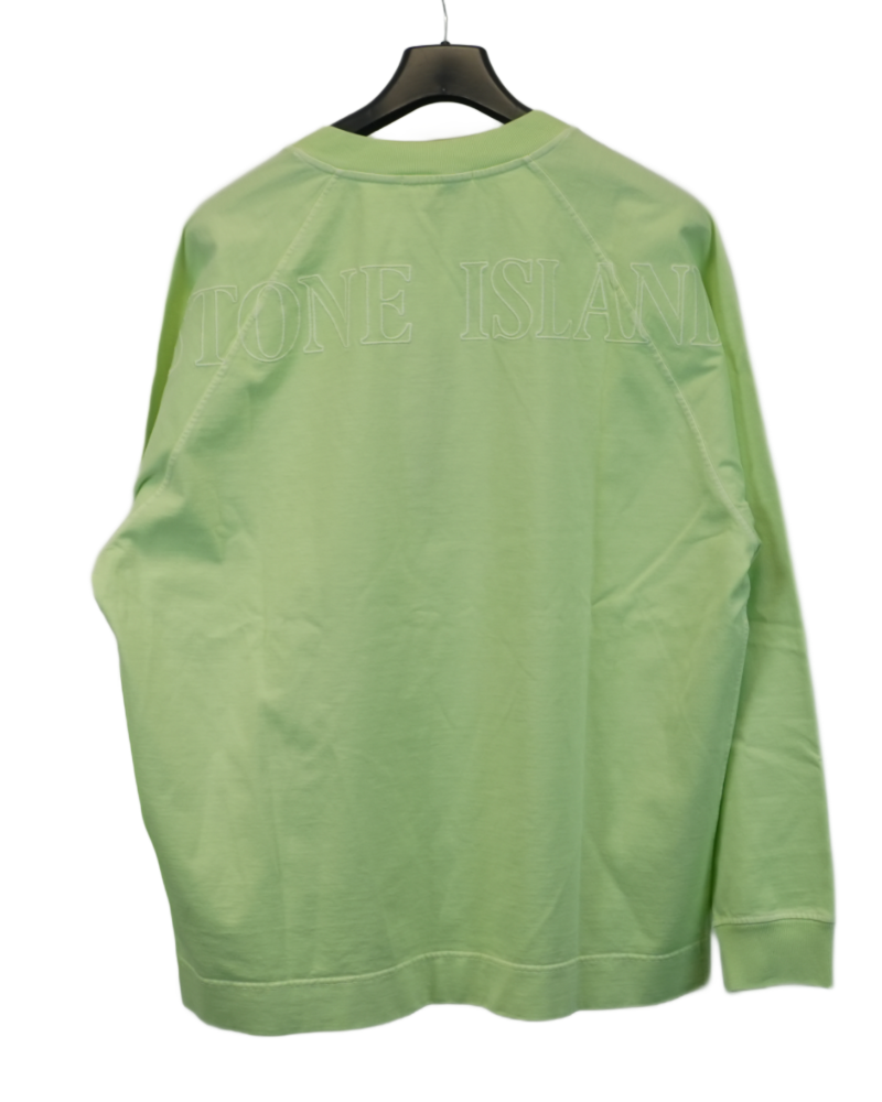 Stone Island Embroidered Shoulder Spell Out Lightweight Crewneck Sweatshirt back view