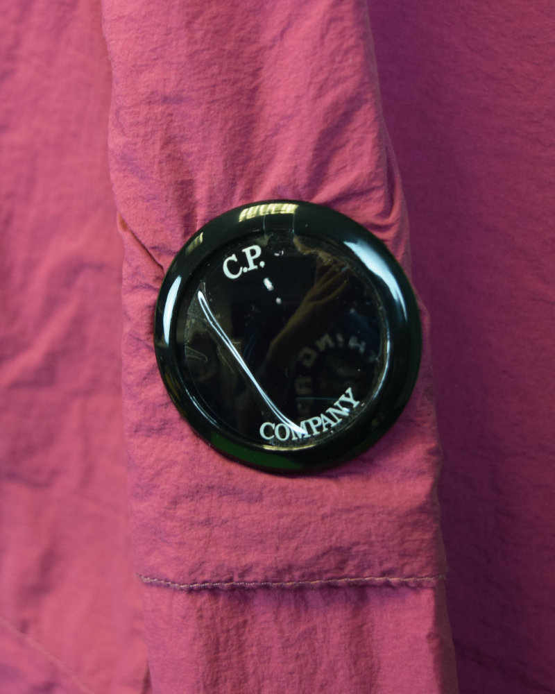 C.P Company Taylon L Lens Overshirt Berry Red detail view
