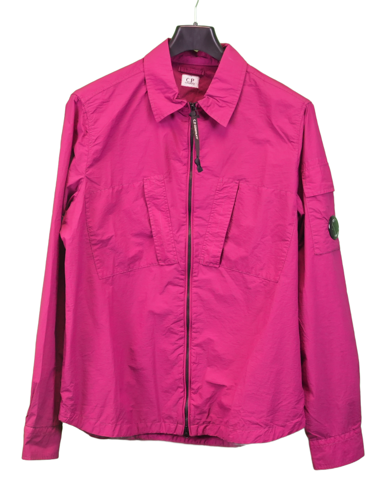 C.P Company Taylon L Lens Overshirt Berry Red front view