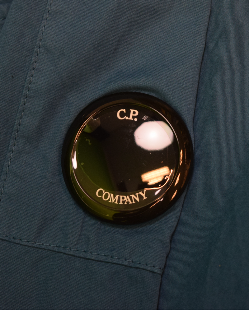 C.P Company Gabardine Lens Overshirt Blue detail view