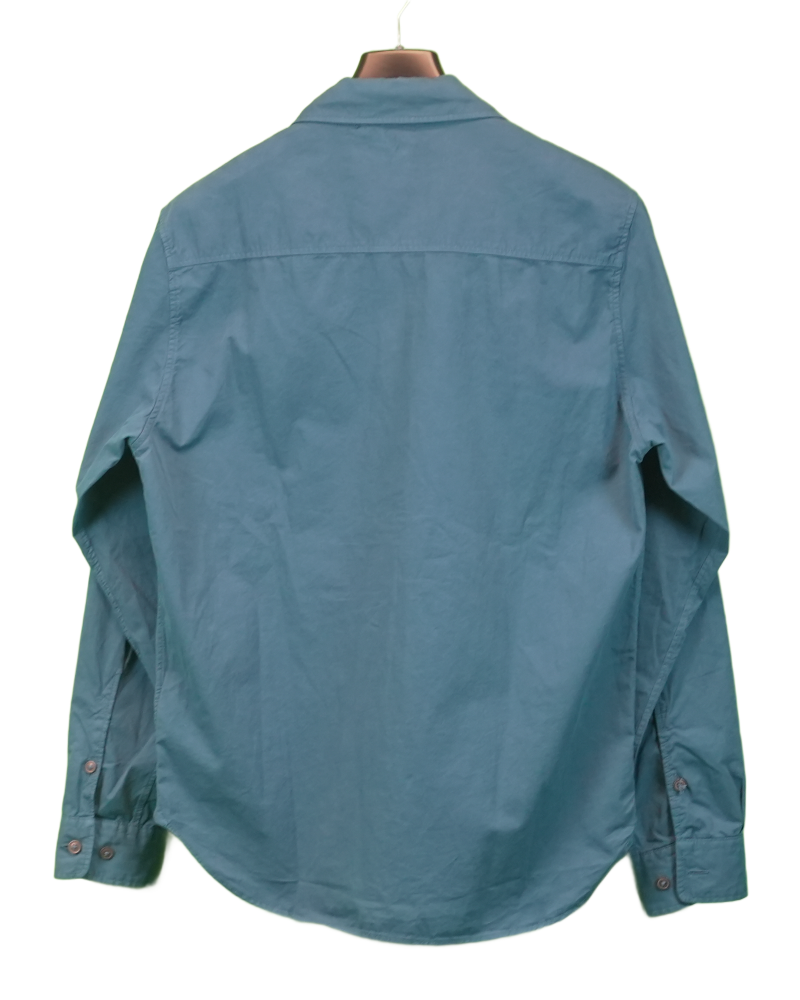 C.P Company Gabardine Lens Overshirt Blue back view