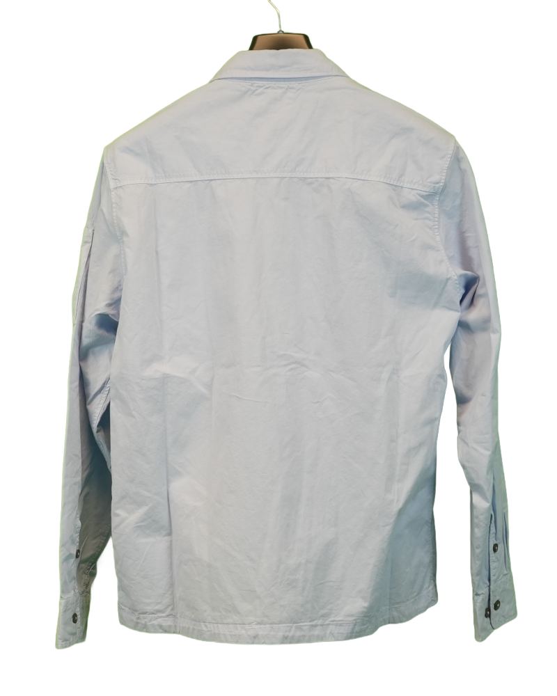 C.P Company Gabardine Lens Overshirt Baby Blue back view