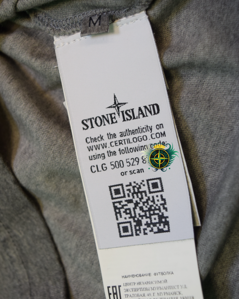 Stone Island Dust Treatment T-Shirt Grey detail view