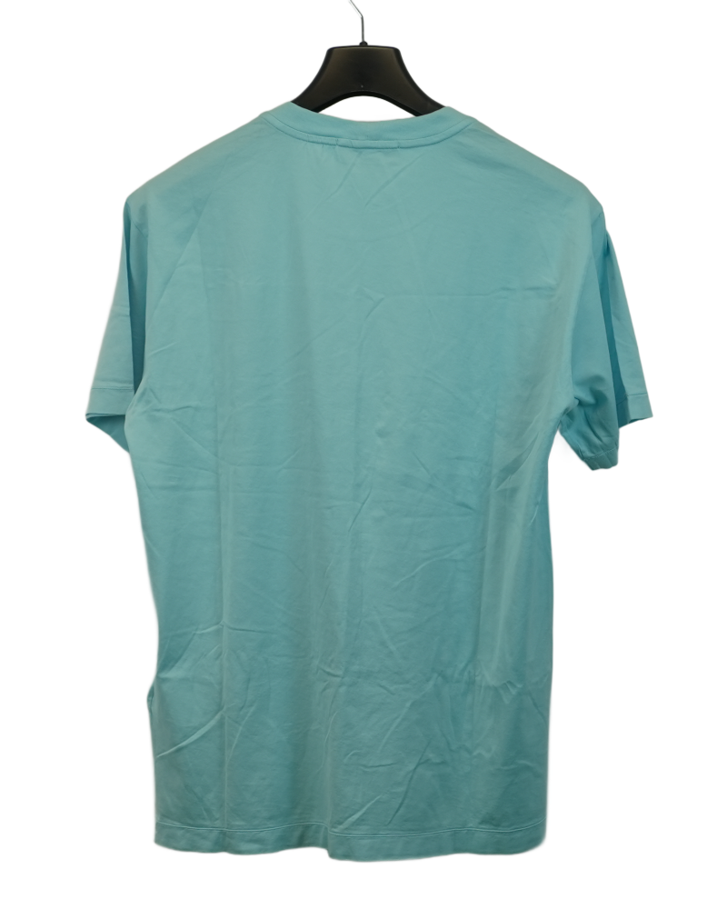 stone island compass patch T-Shirt baby blue back view