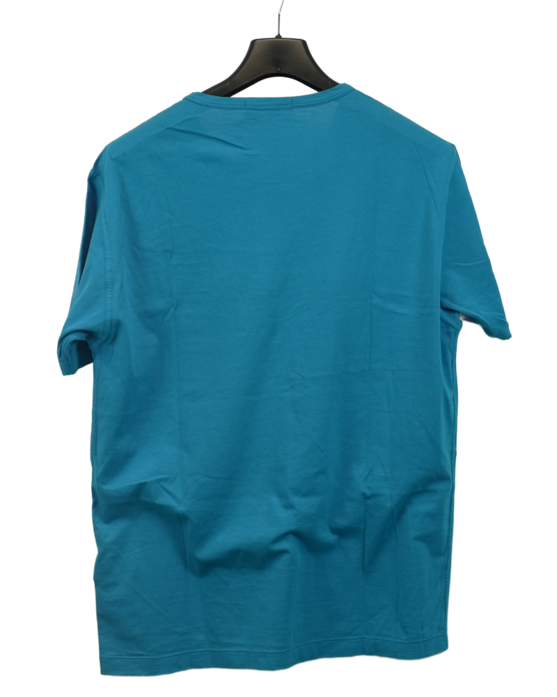 Stone island compass patch T-Shirt blue back view