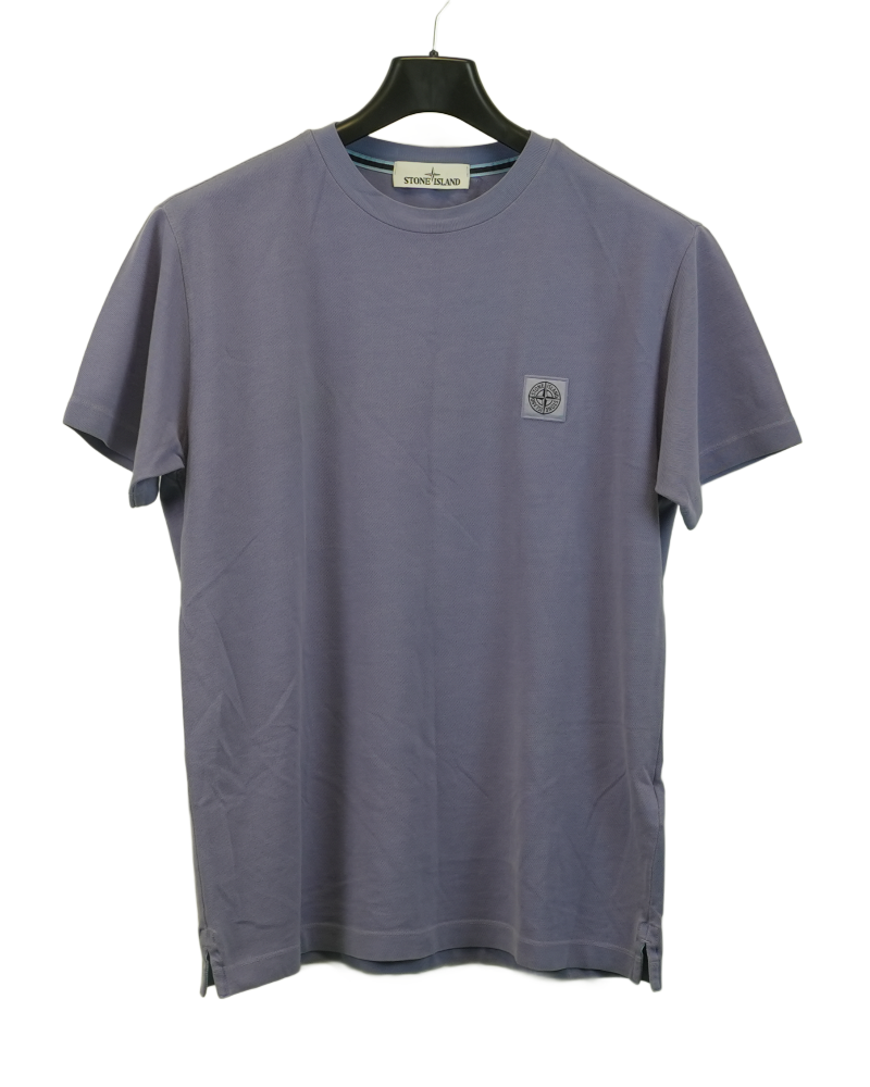 Stone island compass patch T-Shirt purple front view